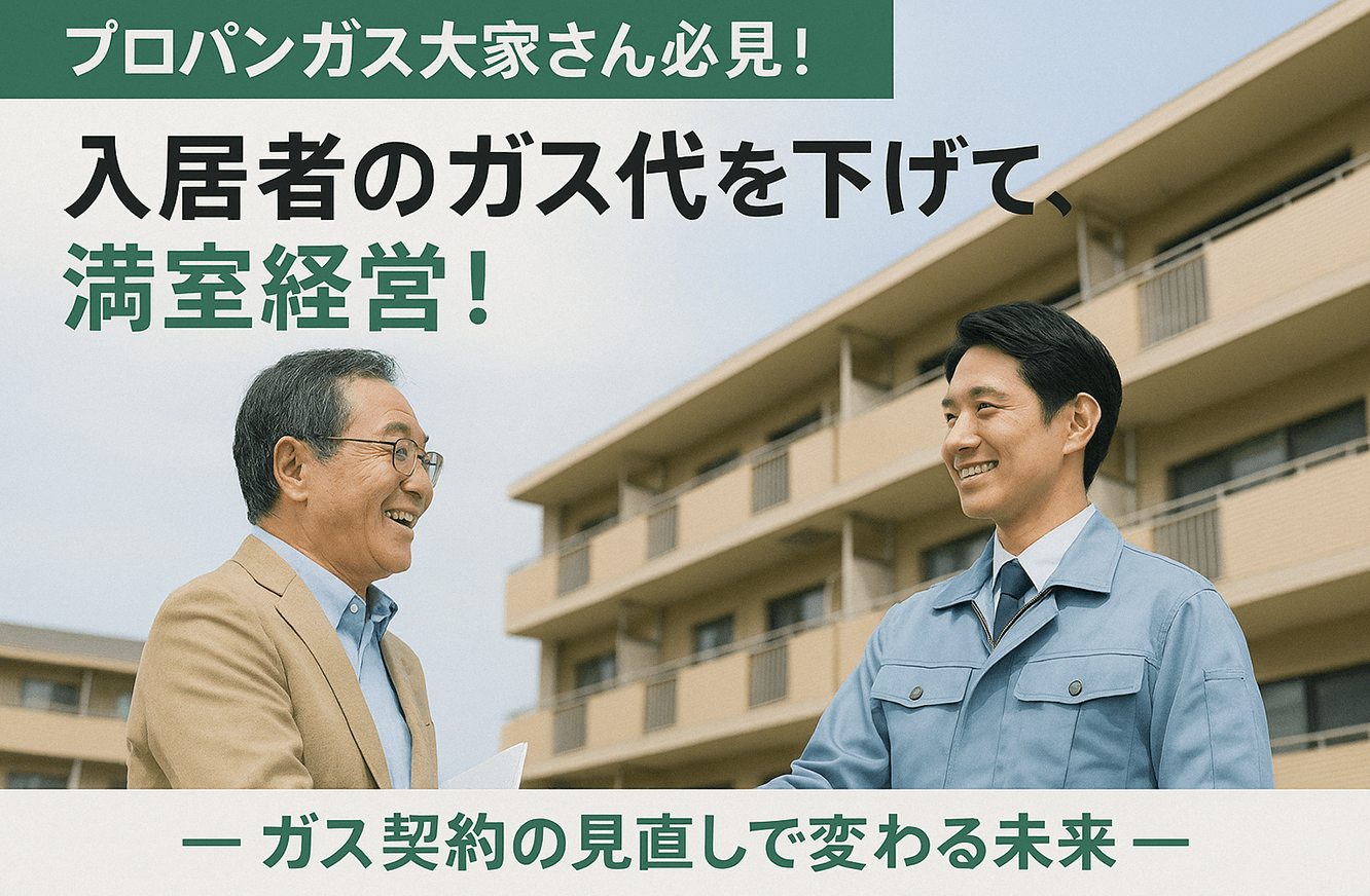 【プロパン大家さん向け】入居者のガス料金を安くする方法は?