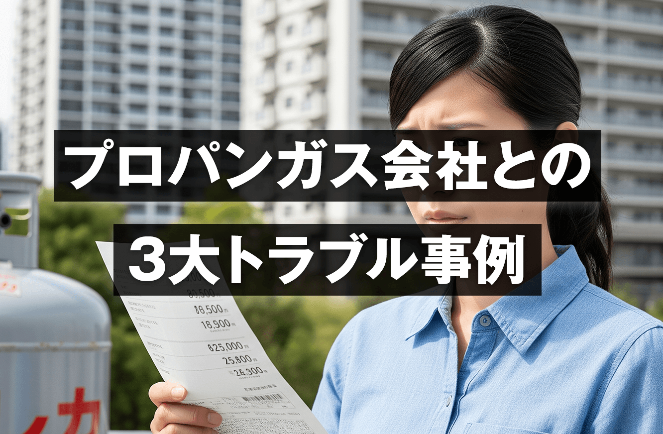 プロパンガス会社との3大トラブル事例