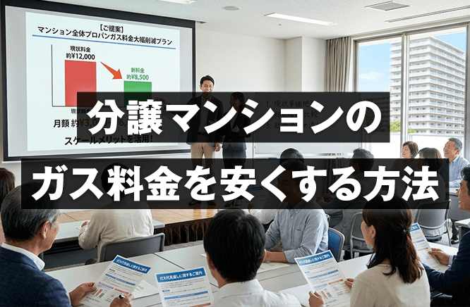 分譲マンションのプロパンガス料金を安くする方法